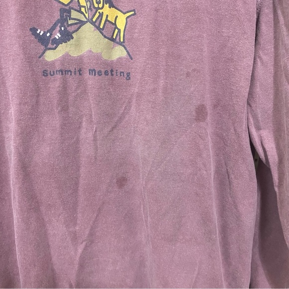 Life Is Good Summit Meeting T Shirt Long Sleeved Purple - Picture 3 of 6